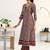 women ethnic motifs printed regular kurta with trousers & with dupatta