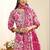 women floral printed regular thread work kurta with trousers & with dupatta