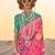 Pink floral zari tissue saree