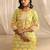 libas green chevron printed straight suit set with dupatta