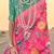 Pink floral zari tissue saree
