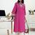 women printed regular thread work kurta with trousers & with dupatta