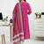 women printed regular thread work kurta with trousers & with dupatta