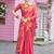 Pink woven design tissue saree