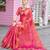 Pink woven design tissue saree