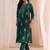 women floral printed regular kurta with trousers & with dupatta