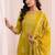 women ethnic motifs printed regular kurta with trousers & with dupatta