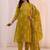 women ethnic motifs printed regular kurta with trousers & with dupatta