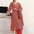 women ethnic motifs printed regular cotton blend kurta with trousers & with dupatta