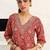 women ethnic motifs printed regular cotton blend kurta with trousers & with dupatta