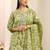 women floral printed regular thread work kurta with trousers & with dupatta