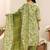 women floral printed regular thread work kurta with trousers & with dupatta