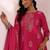 women ethnic motifs printed regular kurta with trousers & with dupatta