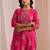 women ethnic motifs printed regular kurta with trousers & with dupatta