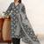 women ethnic motifs printed regular thread work kurta with trousers & with dupatta