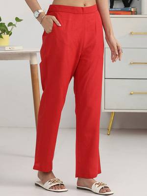 women ethnic motifs printed regular thread work kurta with trousers 2