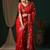 Red red ethnic motifs woven design zari  georgette kanjeevaram saree