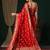 Red red ethnic motifs woven design zari  georgette kanjeevaram saree
