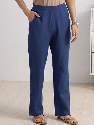 women ethnic motifs embroidered regular thread work kurta with trousers & with dupatta 7