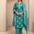 women floral printed regular thread work kurta with trousers & with dupatta