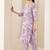 women floral printed regular thread work kurta with trousers & with dupatta