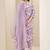 women floral printed regular thread work kurta with trousers & with dupatta