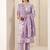 women floral printed regular thread work kurta with trousers & with dupatta