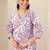 women floral printed regular thread work kurta with trousers & with dupatta