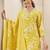 women floral printed regular thread work kurta with trousers & with dupatta