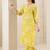 women floral printed regular thread work kurta with trousers & with dupatta