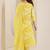 women floral printed regular thread work kurta with trousers & with dupatta