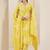 women floral printed regular thread work kurta with trousers & with dupatta