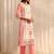 libas peach floral printed straight suit set with dupatta