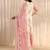 libas peach floral printed straight suit set with dupatta