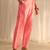 libas peach floral printed straight suit set with dupatta