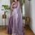 Purple sequinned tissue saree