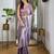 Purple sequinned tissue saree