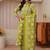 libas green floral printed straight suit set