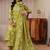 libas green floral printed straight suit set