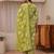 libas green floral printed straight suit set