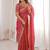 Pink embellished embroidered satin designer saree