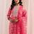 women ethnic motifs printed regular thread work kurta with trousers & with dupatta