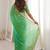 Green embellished embroidered satin designer saree