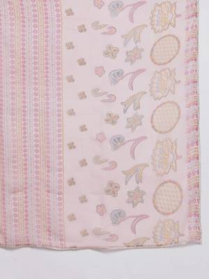 women ethnic motifs printed empire kurta with palazzos & with dupatta 3