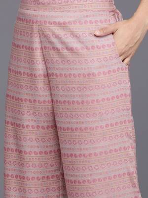women ethnic motifs printed empire kurta with palazzos & with dupatta 6