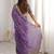 Purple embellished zari satin designer saree
