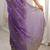 Purple embellished zari satin designer saree