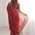 Maroon embellished embroidered satin designer saree