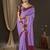 Lavender woven design zari  georgette kanjeevaram saree