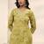 women ethnic motifs printed regular thread work kurta with trousers & with dupatta